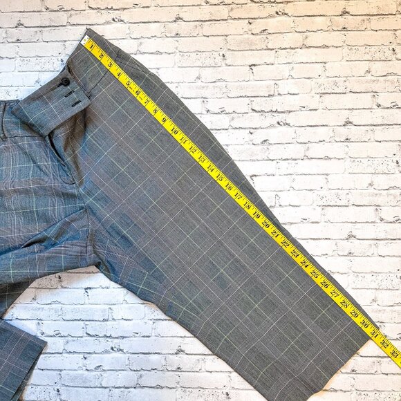 Style & Co Women's Plaid Gray Stretch Cropped Wide-Leg Pants Size 14 - Picture 10 of 11